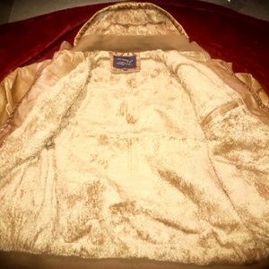 New! Vintage looking hooded leather coat